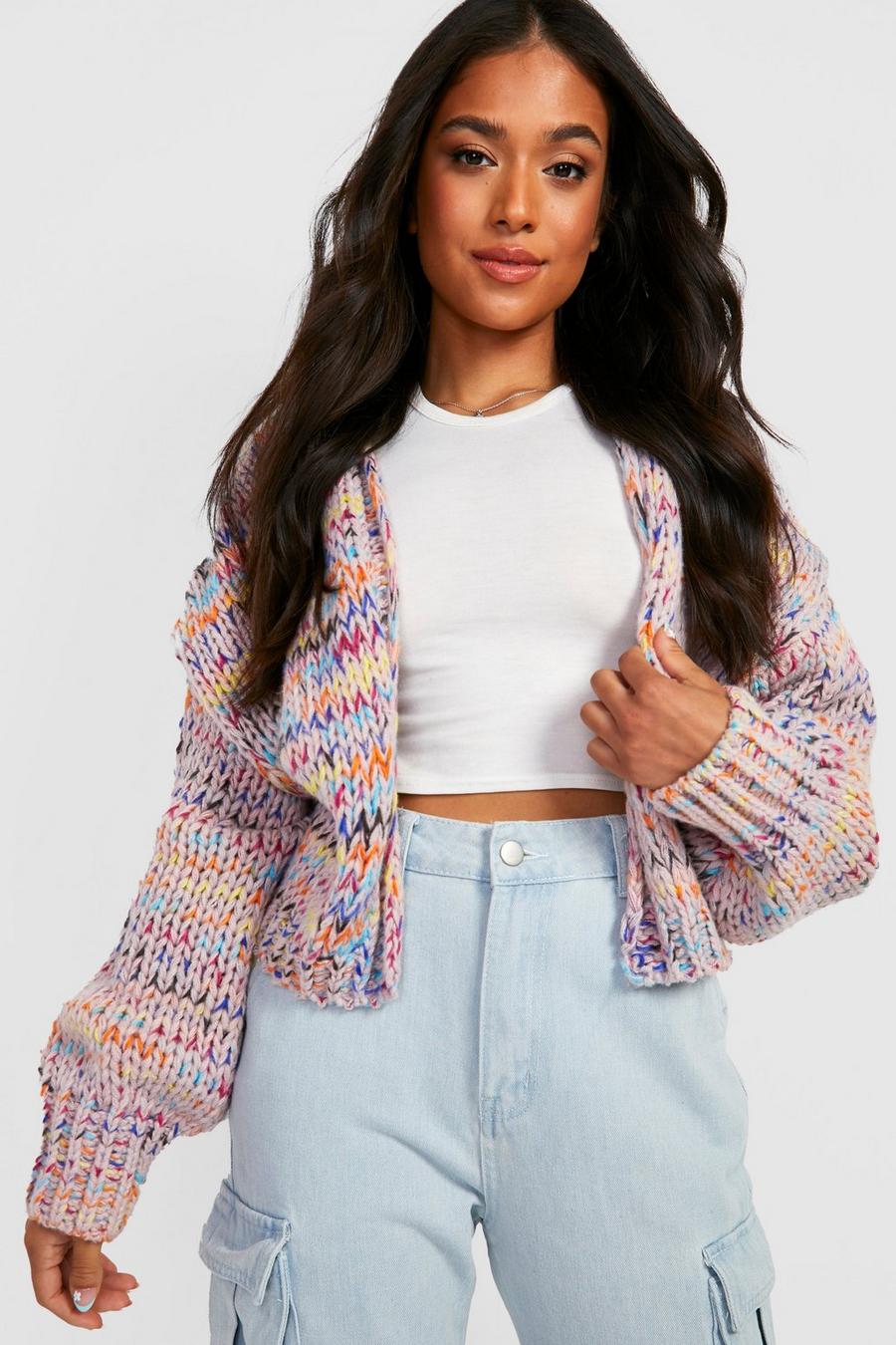 Women Y2k Print Knit Cardigan Button Down Cropped Sweater Jacket Loose Fall Knitted  Cardigan (Apricot, One Size) at  Women's Clothing store