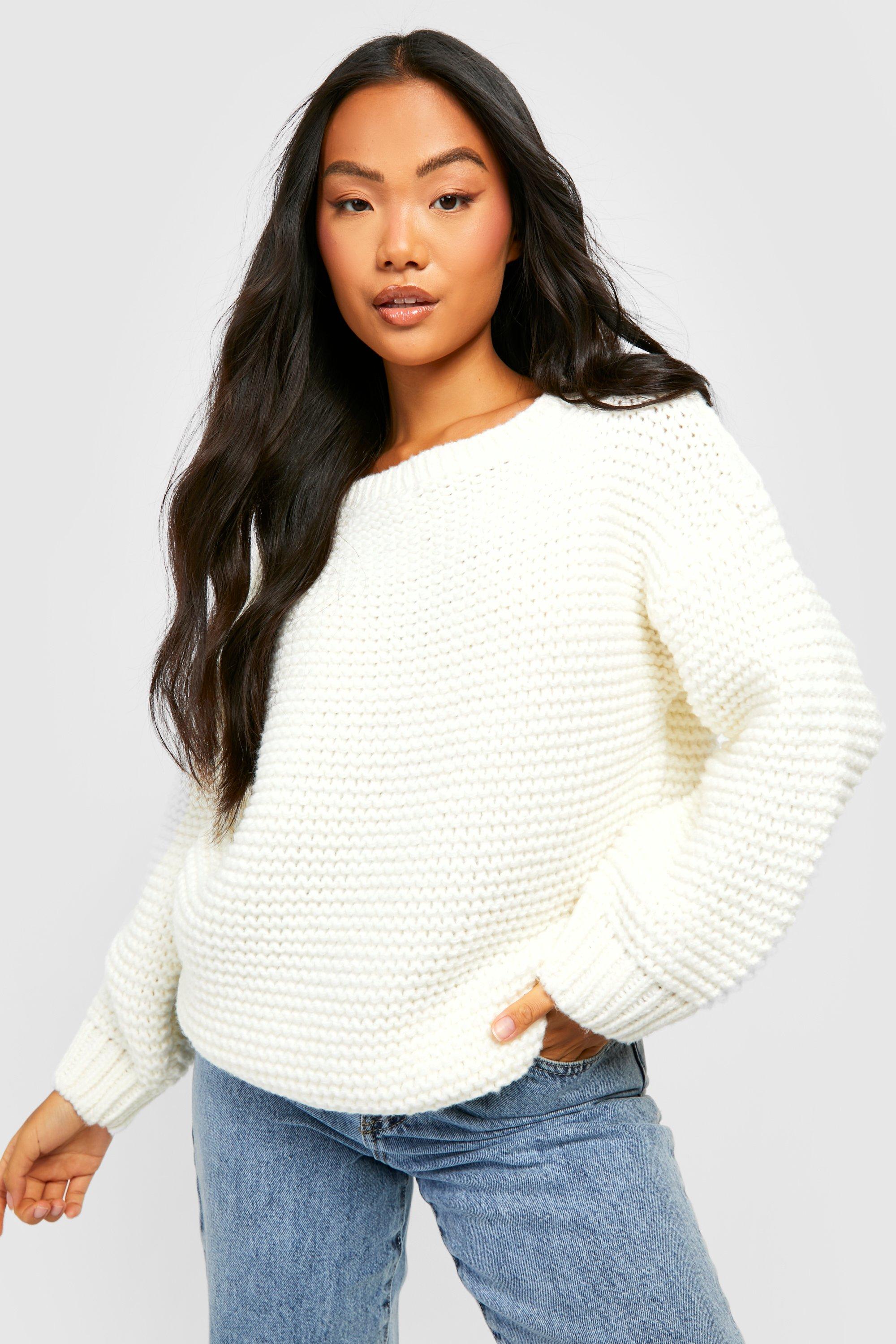 Petite Premium Chunky Knit Oversized Jumper