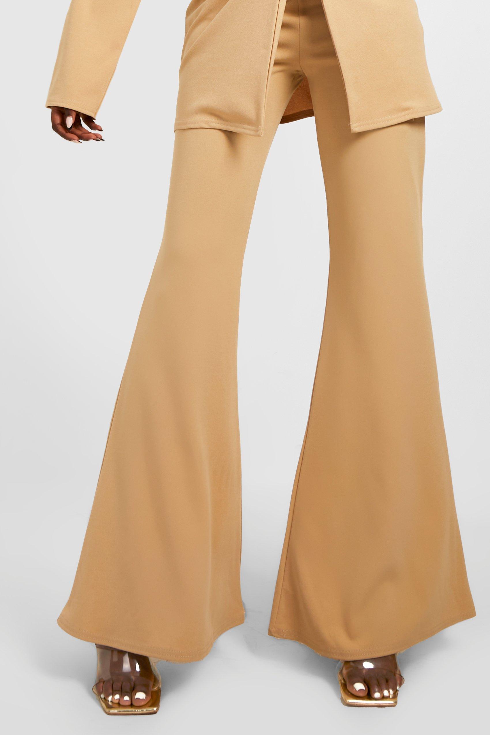 Jersey Super Flared Trousers | boohoo