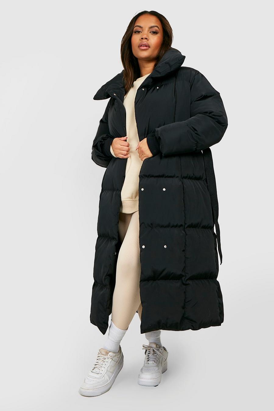 Black Plus Premium Duvet Puffer Coat image number 1