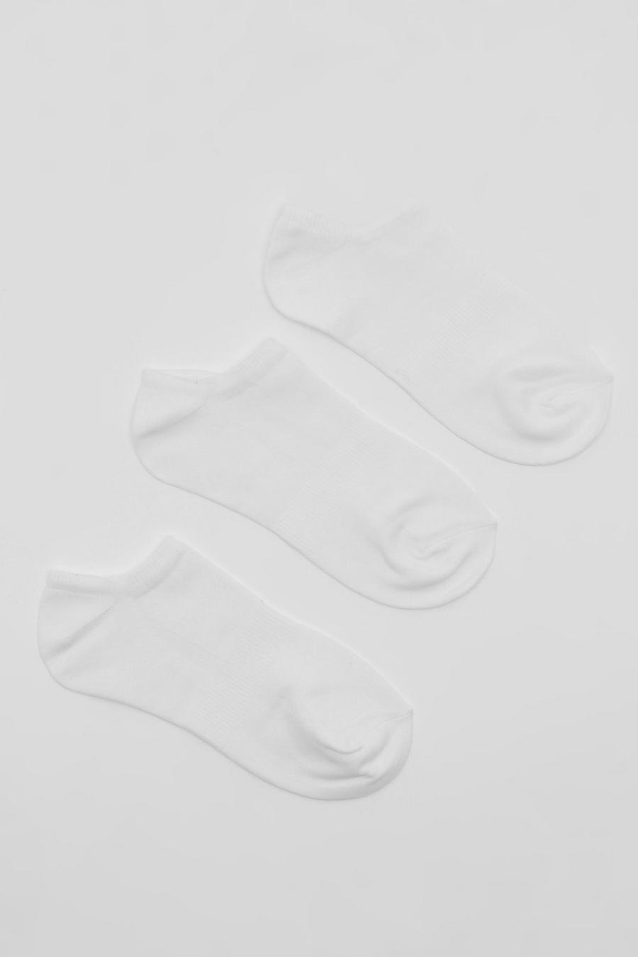 White Soft Touch 3 Pack Trainer Socks