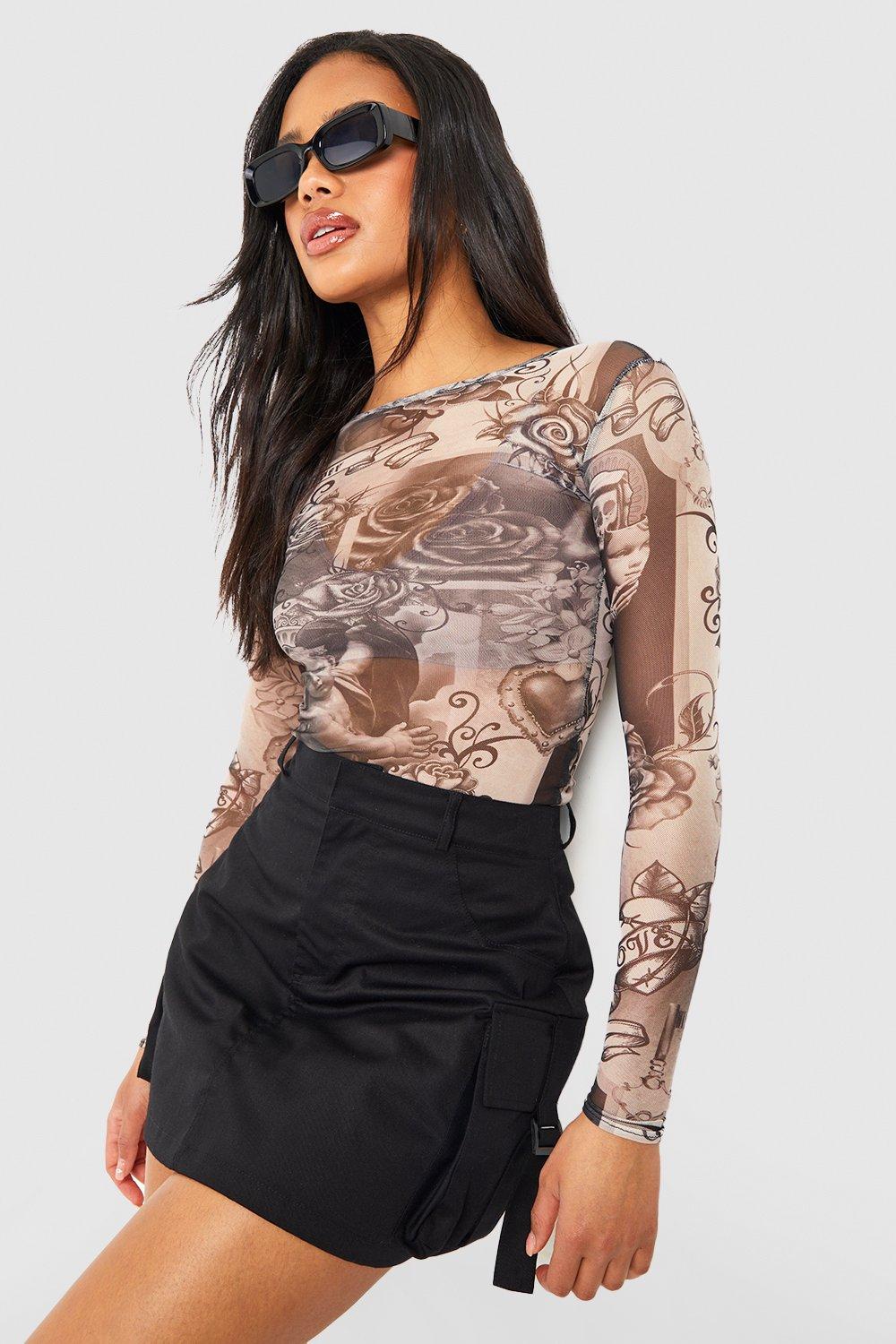 Erica Mesh Long Sleeve Top