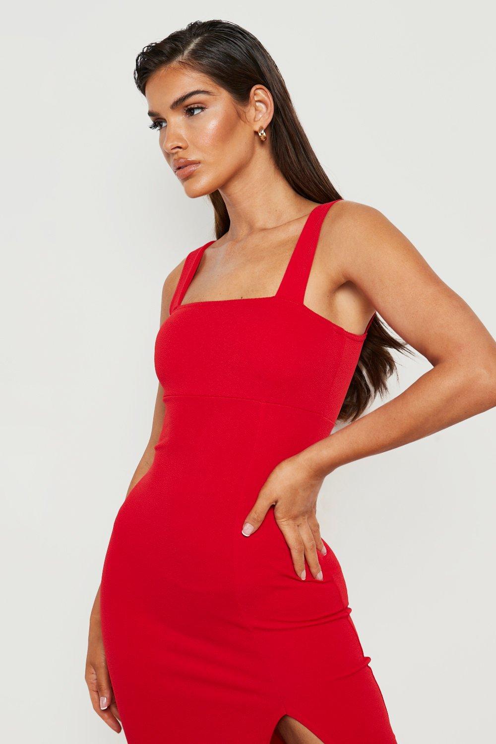 Boohoo 2024 robe rouge