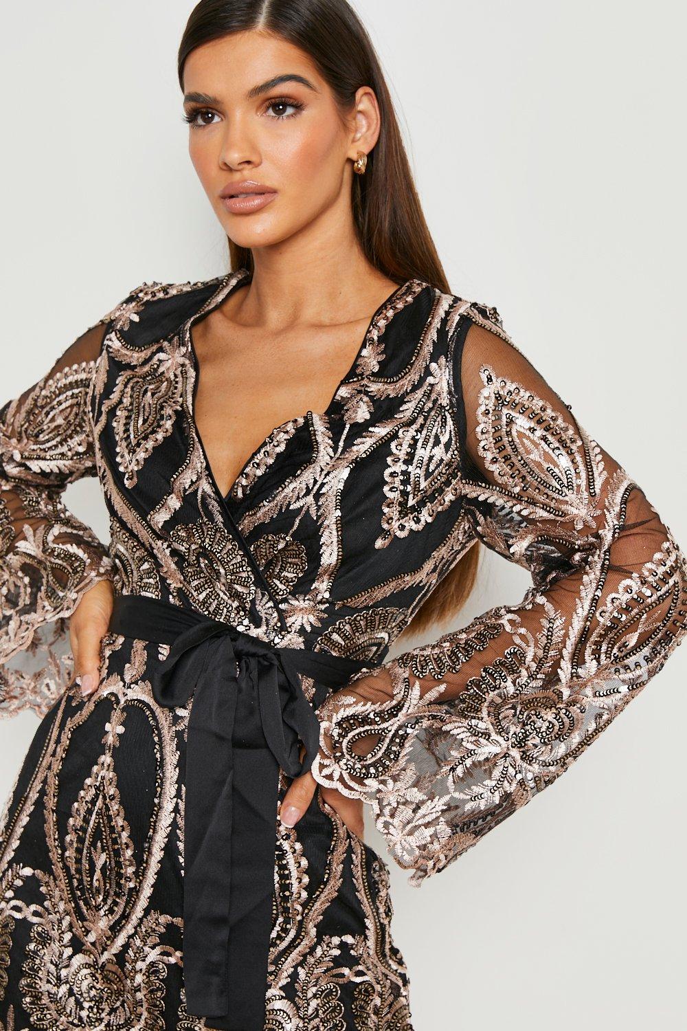 Boohoo christmas party on sale dresses