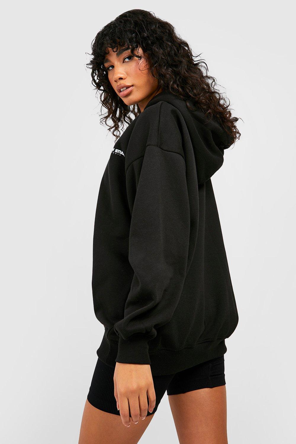 Black sports shop hoodie