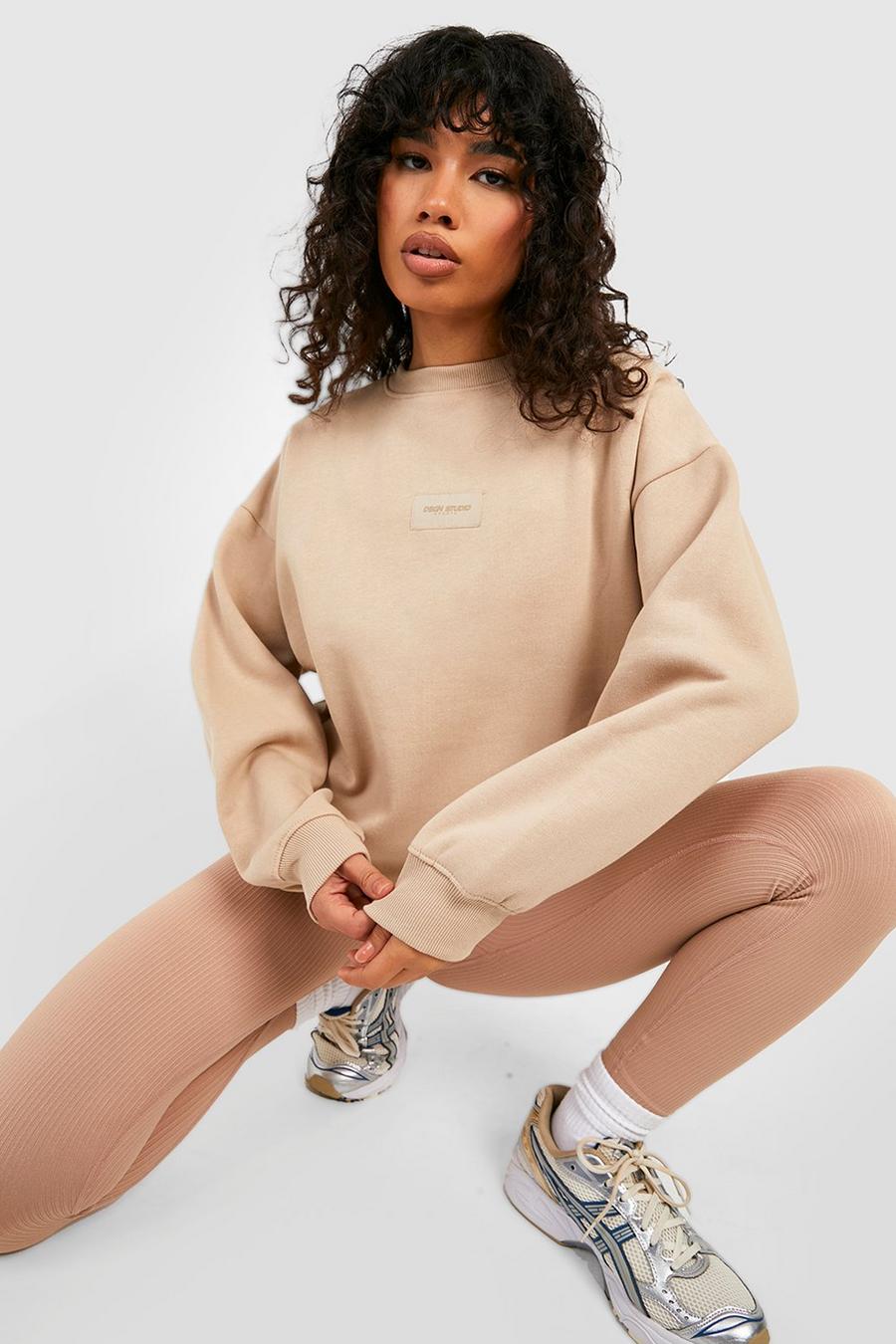 Taupe Dsgn Studio Label Oversized Sweater image number 1