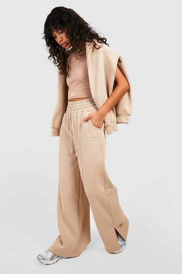 Dsgn Studio Straight Leg Split Hem Jogger taupe