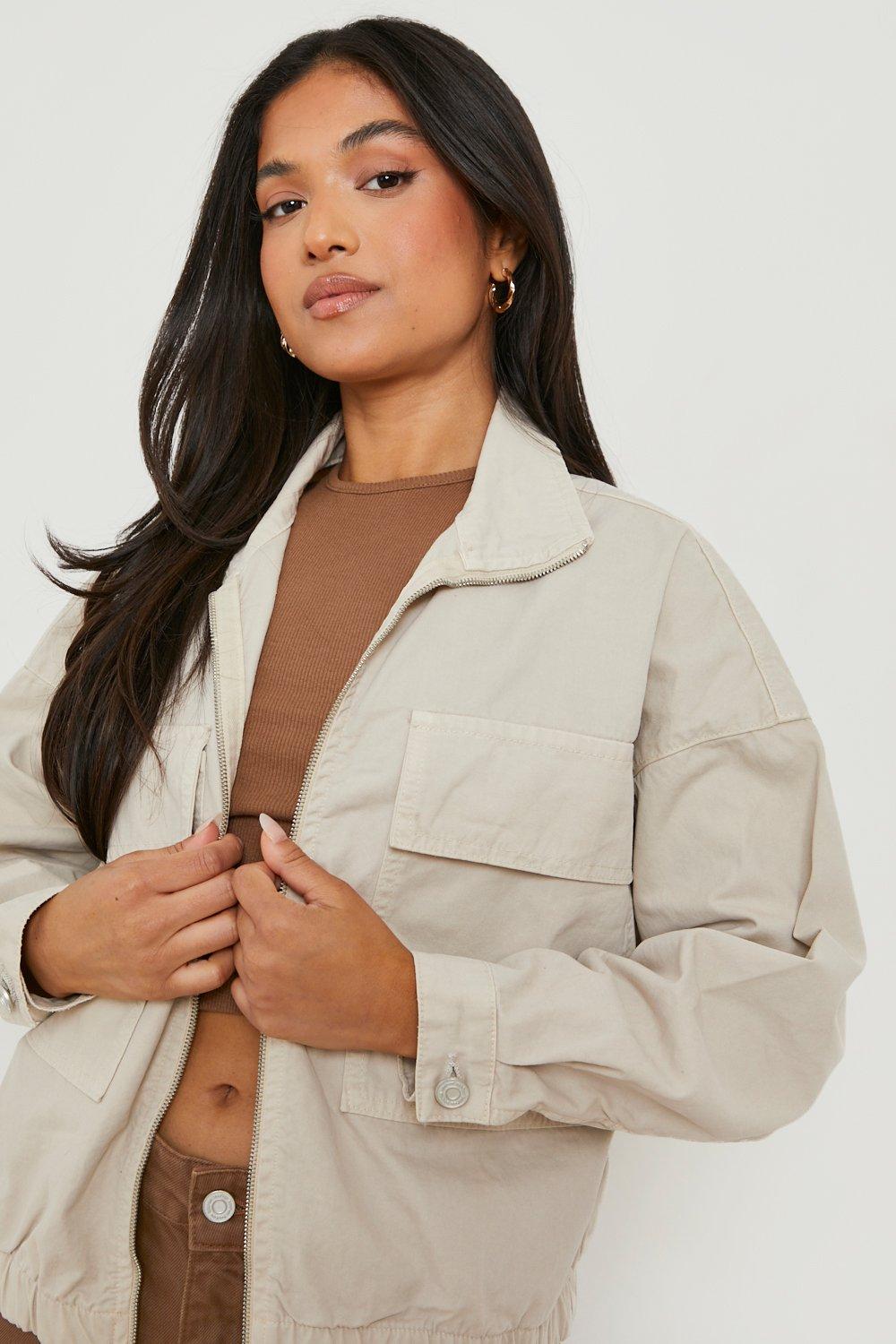 Ladies beige utility on sale jacket