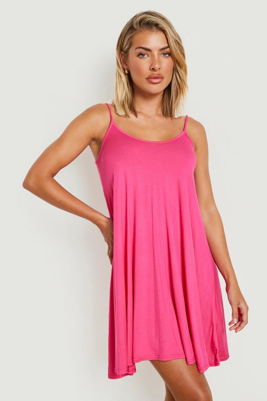 Hot pink Basic Swing Dress image number 1