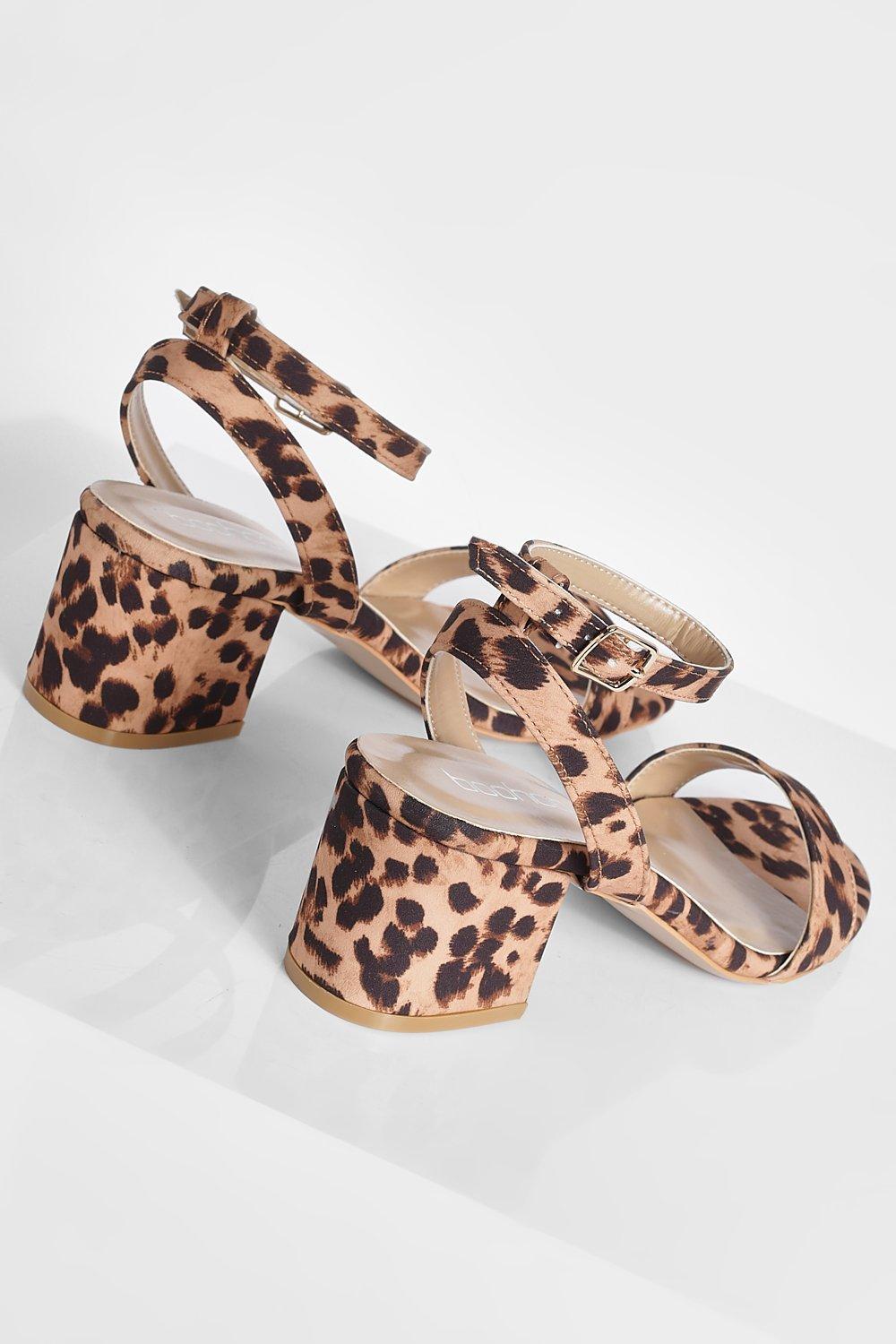 Sandale a talon discount leopard