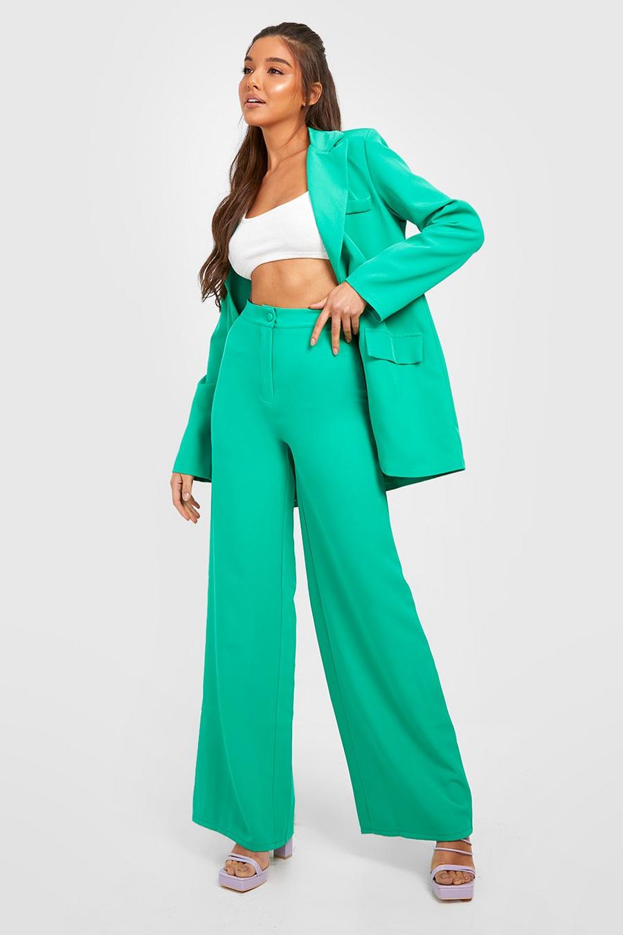Pantalon large, Bright green image number 1