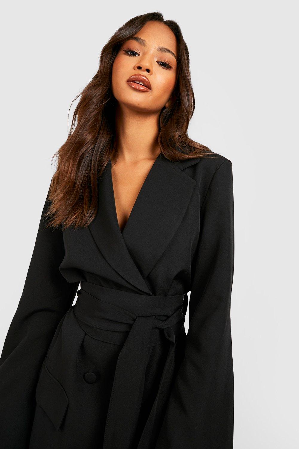 Black blazer clearance dress boohoo