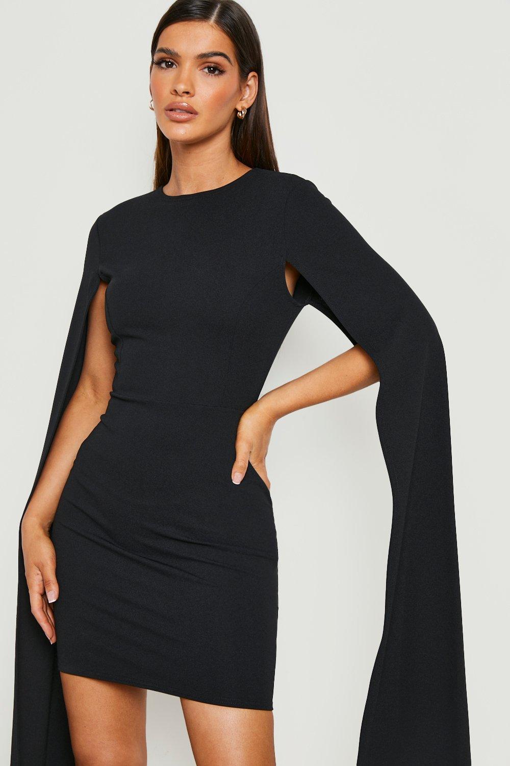 Neck hotsell cape dress