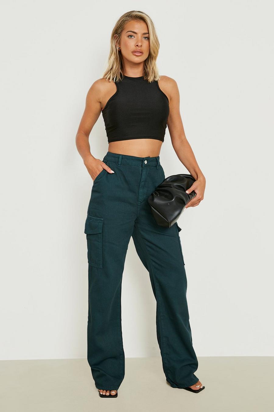 Forest Wide Leg Relaxed Fit Cargo Trousers image number 1
