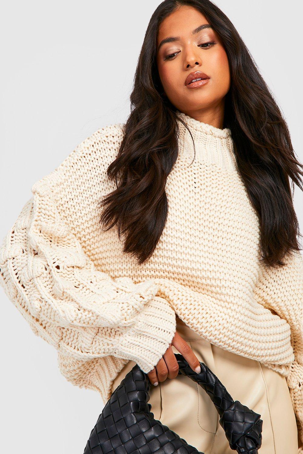 Chunky roll neck outlet jumper womens white