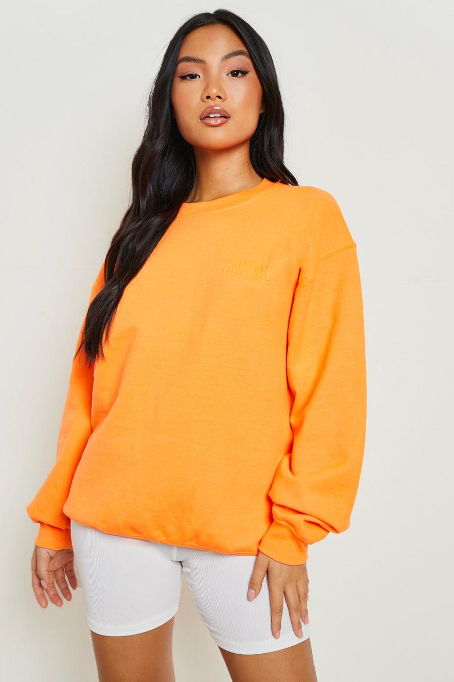 Orange Petite Wardrobe Essentials Oversized Sweat image number 1
