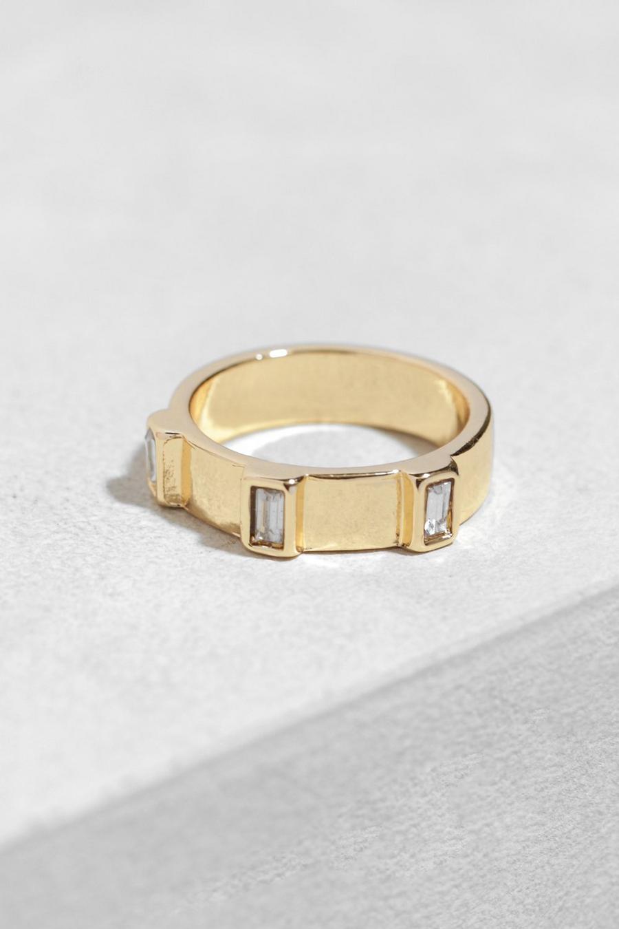Gold Station Stone Statement Ring image number 1
