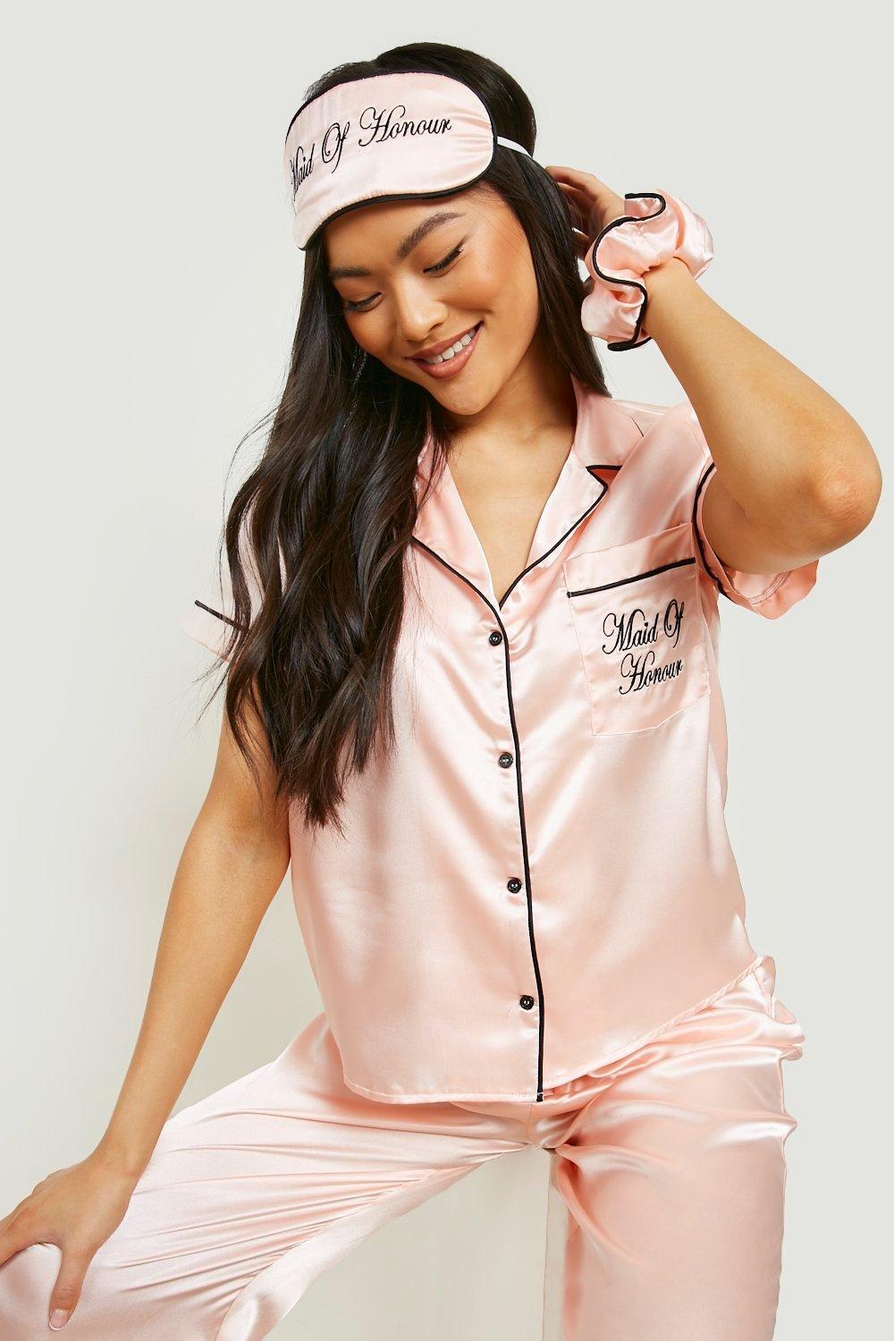 Barbie Pyjama court en satin pour femme et fille - Pyjama d'été