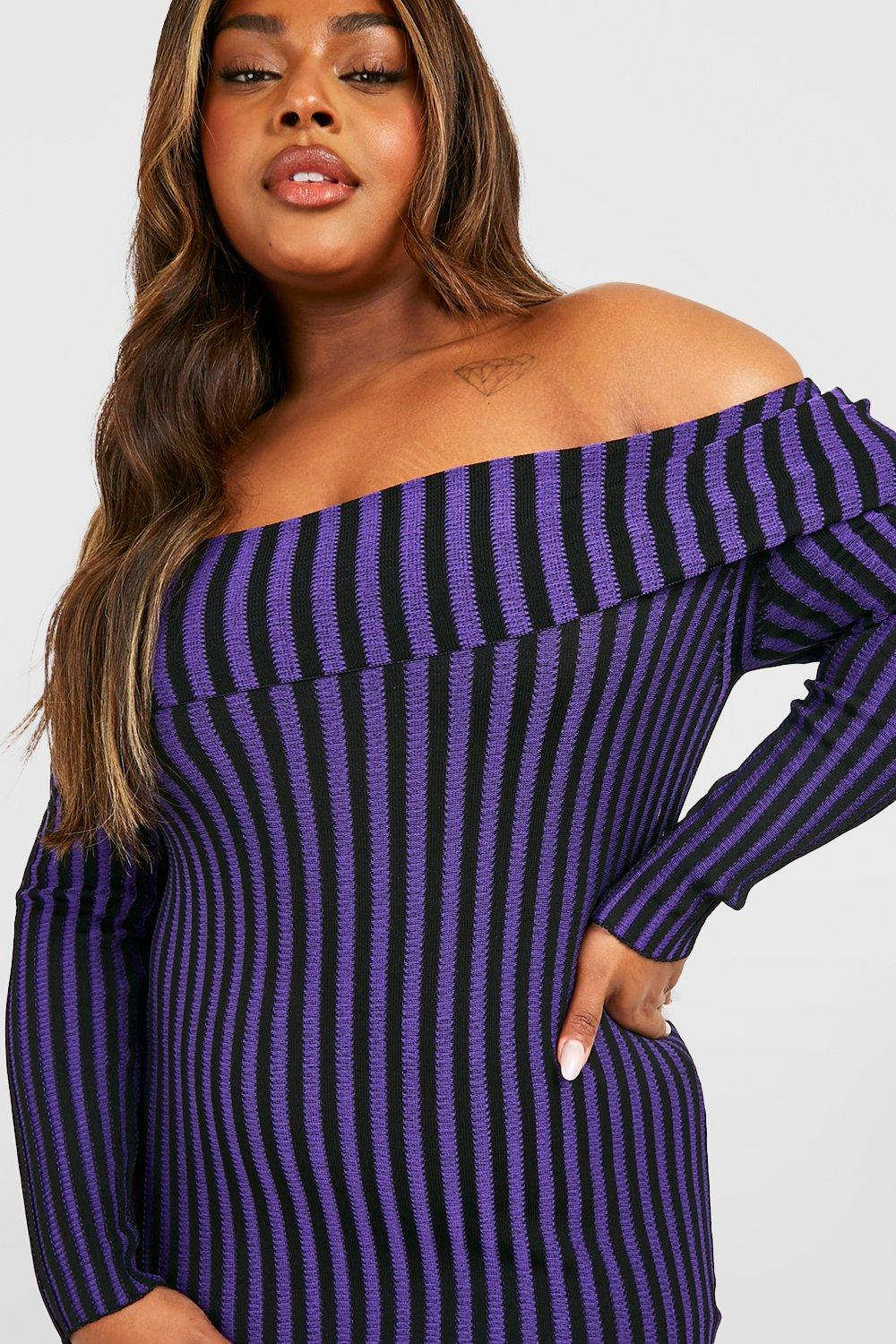 Off shoulder sweater dress plus online size