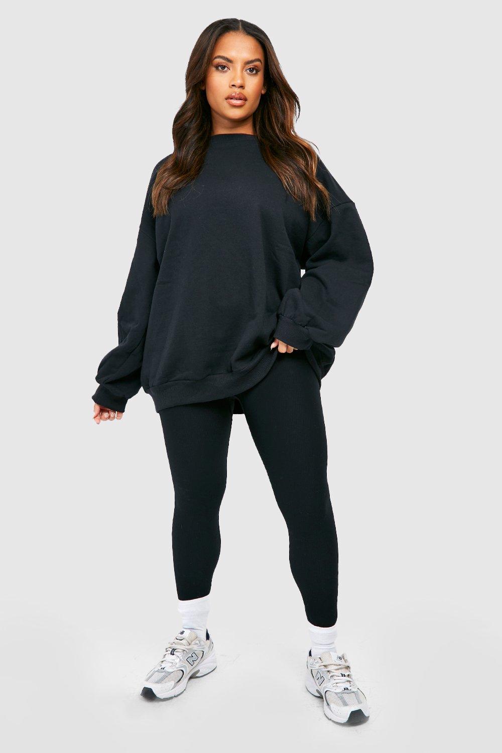 Oversized black sweater hot sale plus size