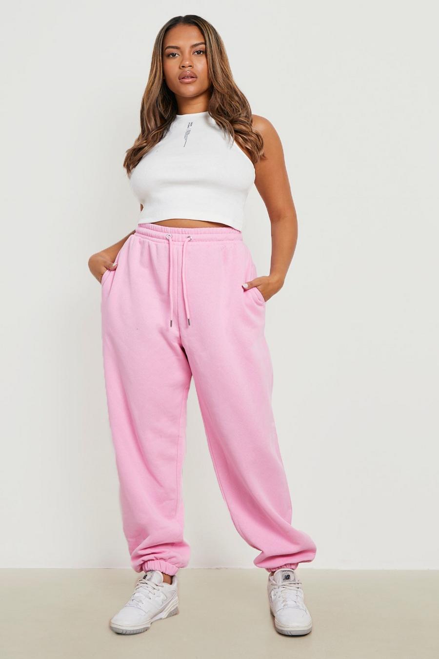 Pink Plus Basic Oversized Track Pants image number 1