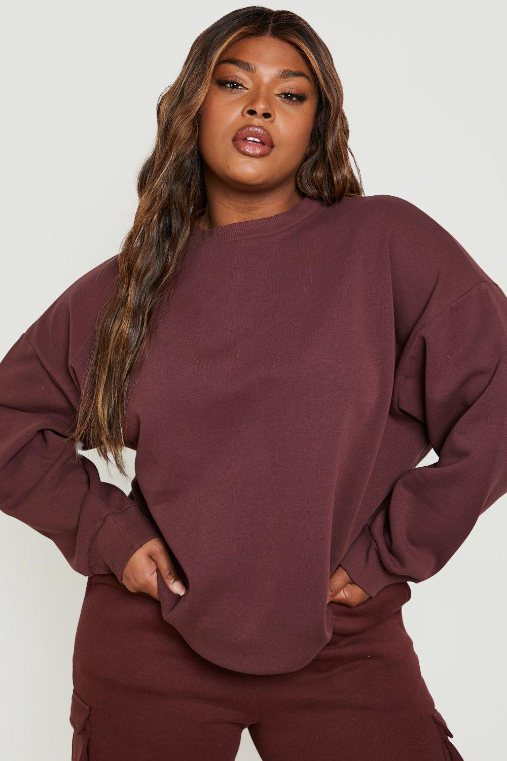 brown sweatshirt boohoo