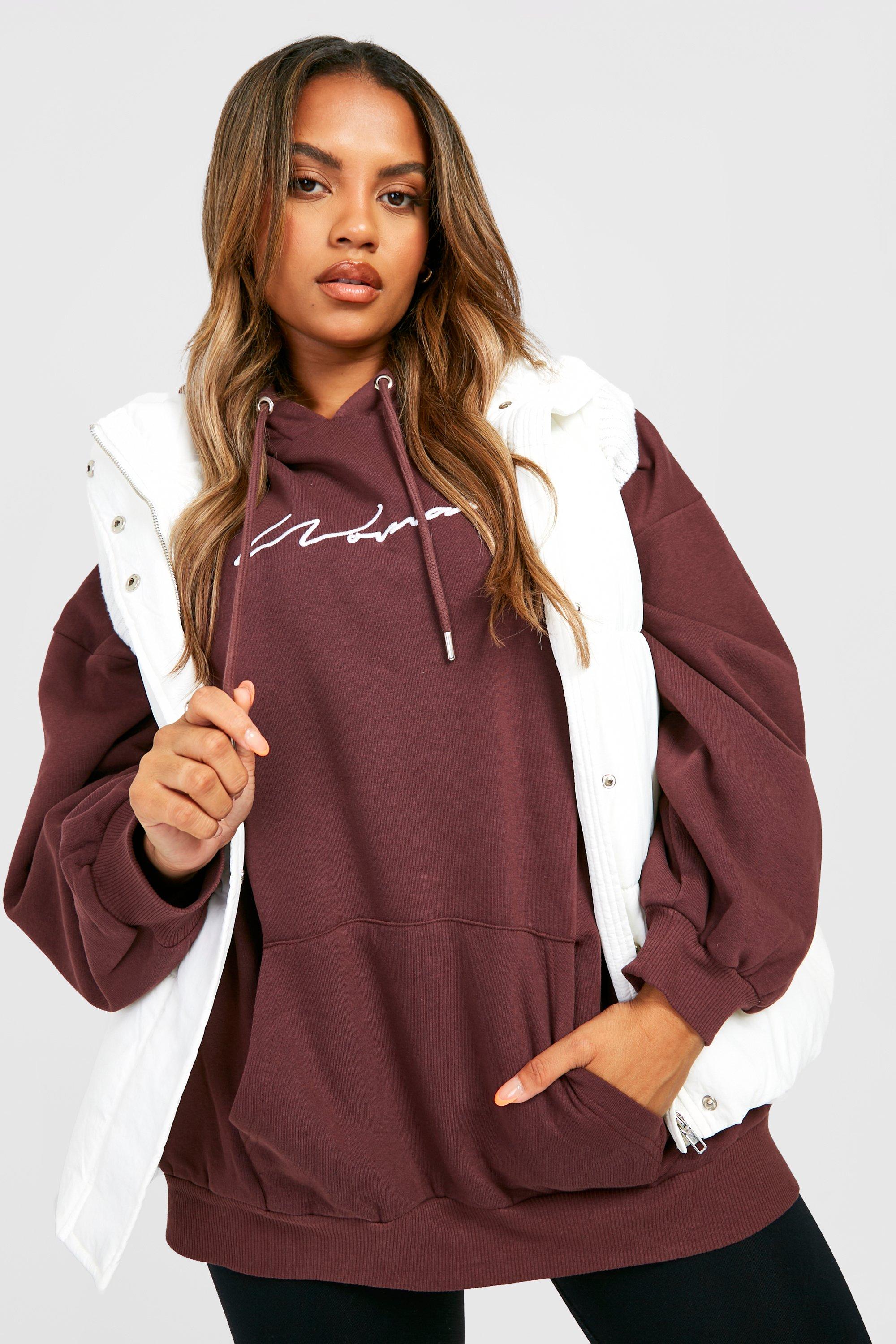 Boohoo script hoodie new arrivals