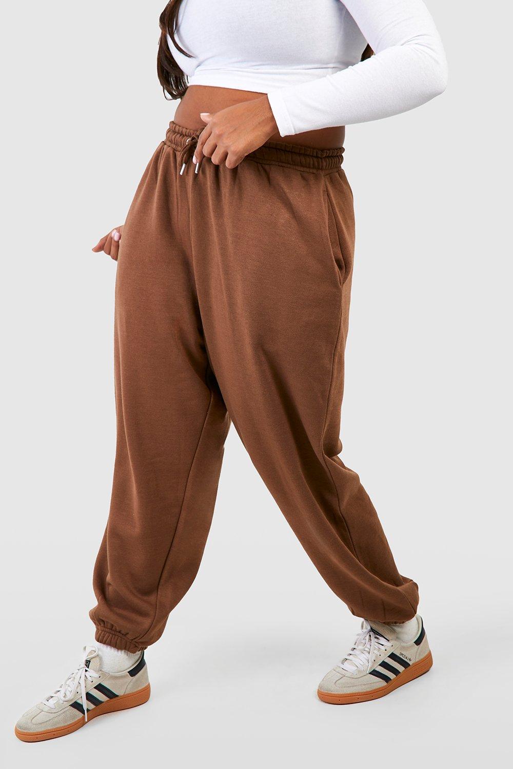 Influence Plus joggers co-ord in chocolate brown