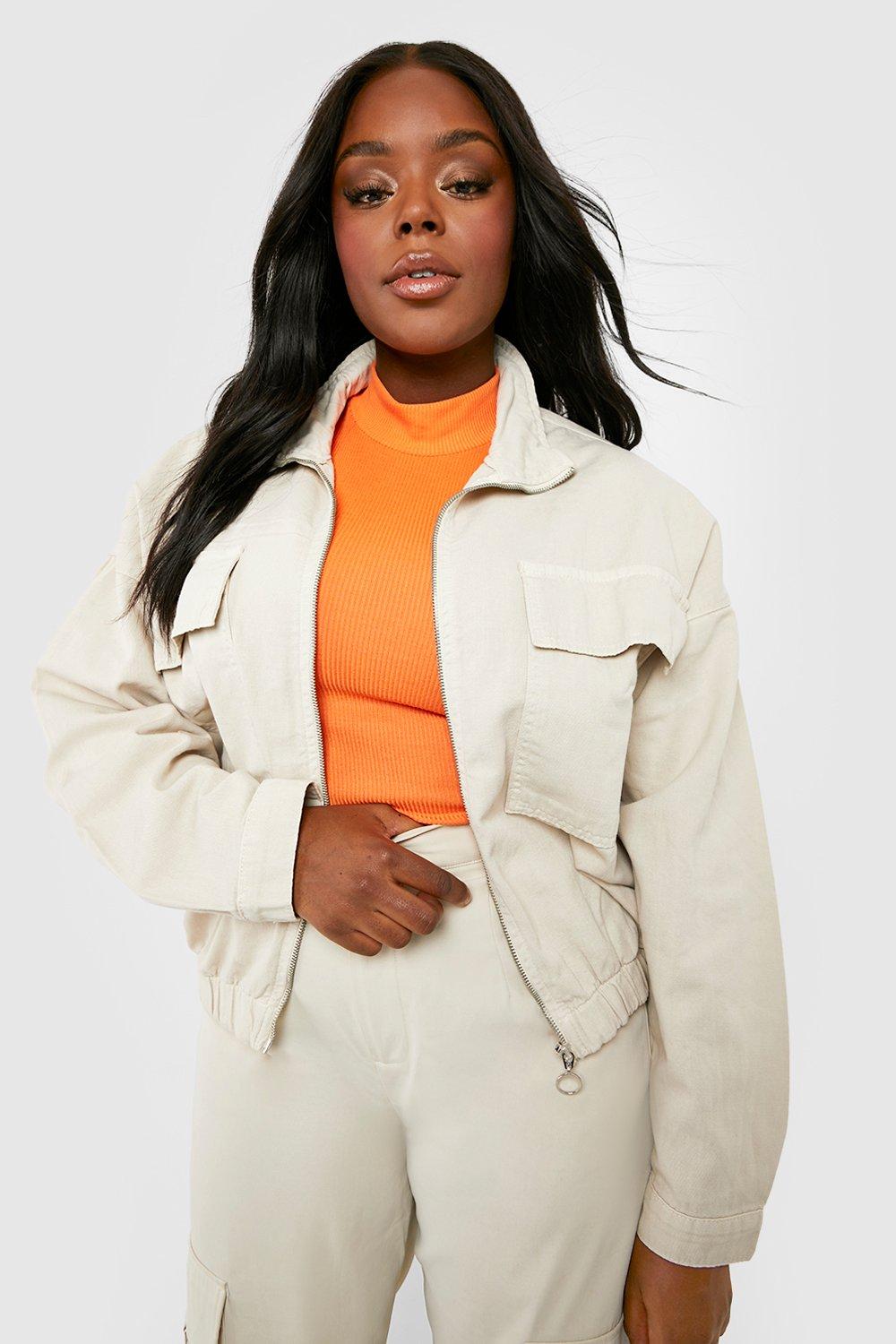 plus size canvas jacket