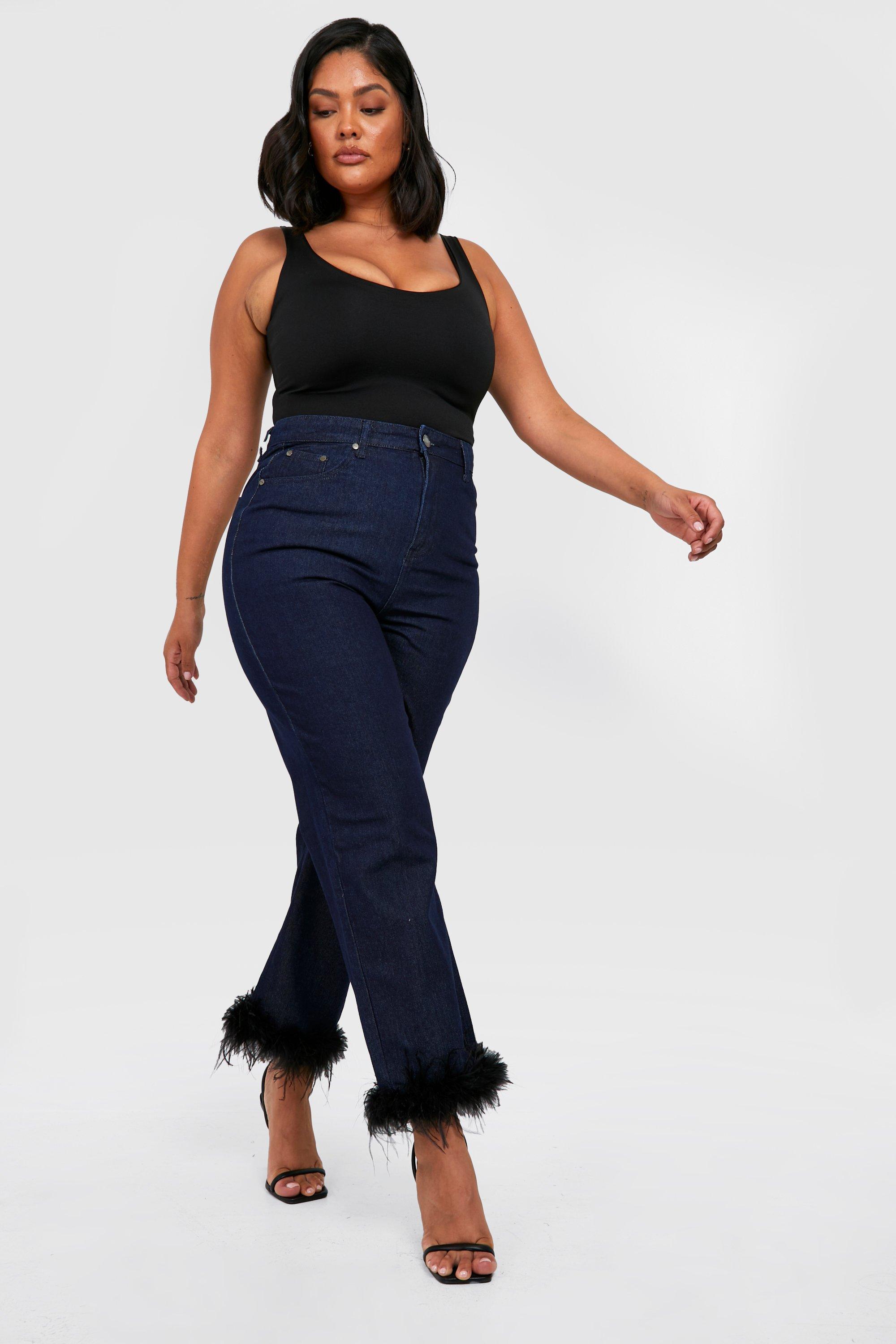 Wide Leg Fringe Trim High Waisted Trousers