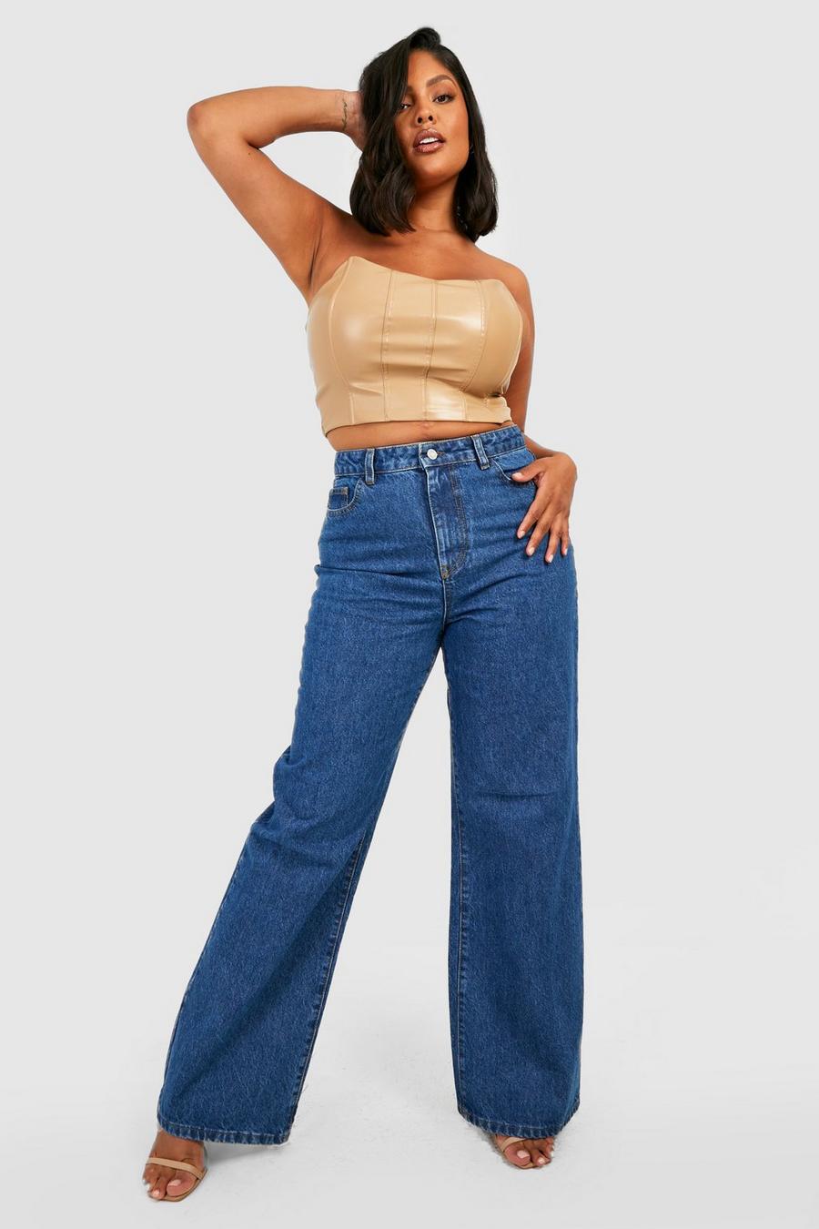 Plus Extreme Wide Leg Jeans image number 1