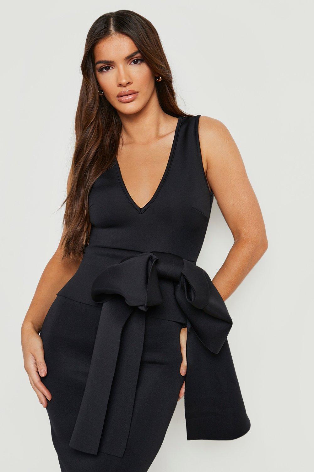 Boohoo best sale bow dress