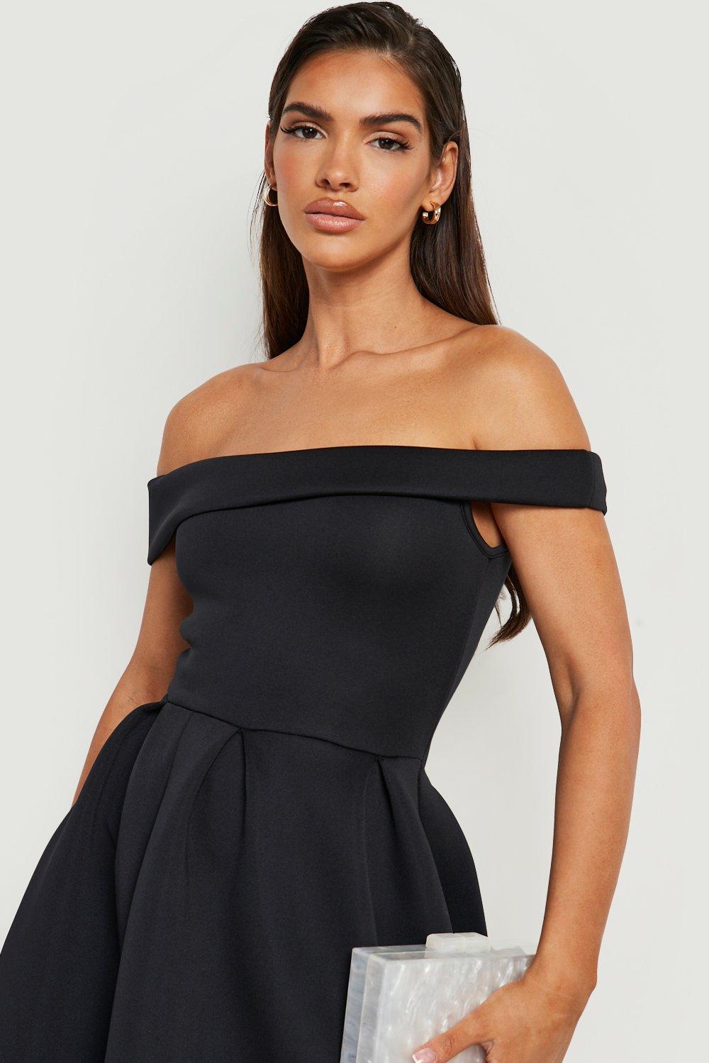 Scuba bardot skater outlet dress