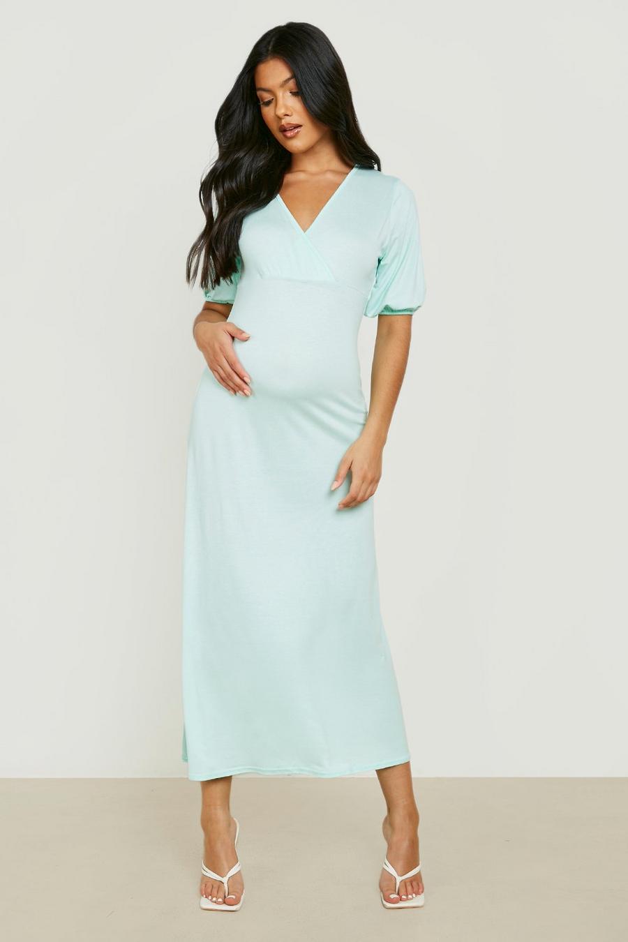 Mint Maternity Wrap Midaxi Dress image number 1