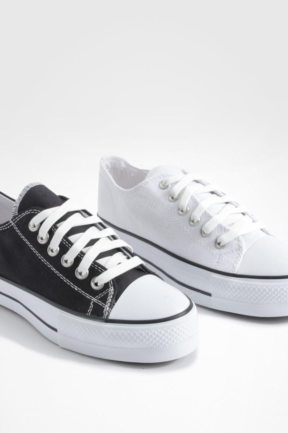 White canvas hot sale plimsolls