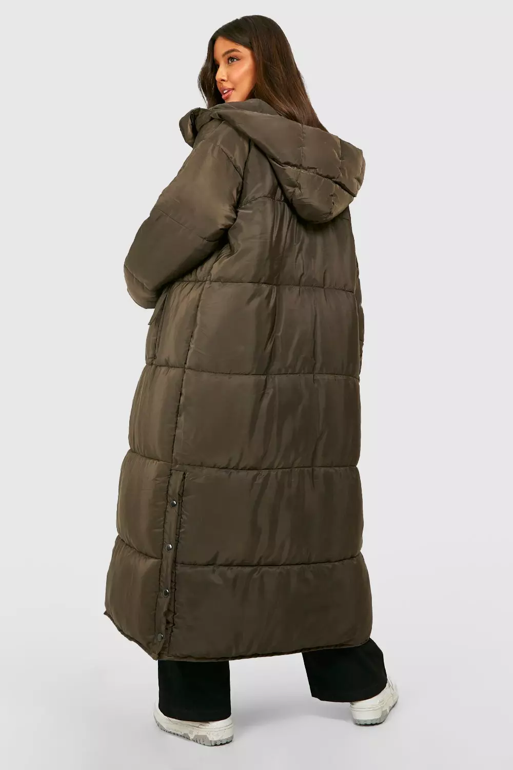 Hooded Longline Puffer Jacket