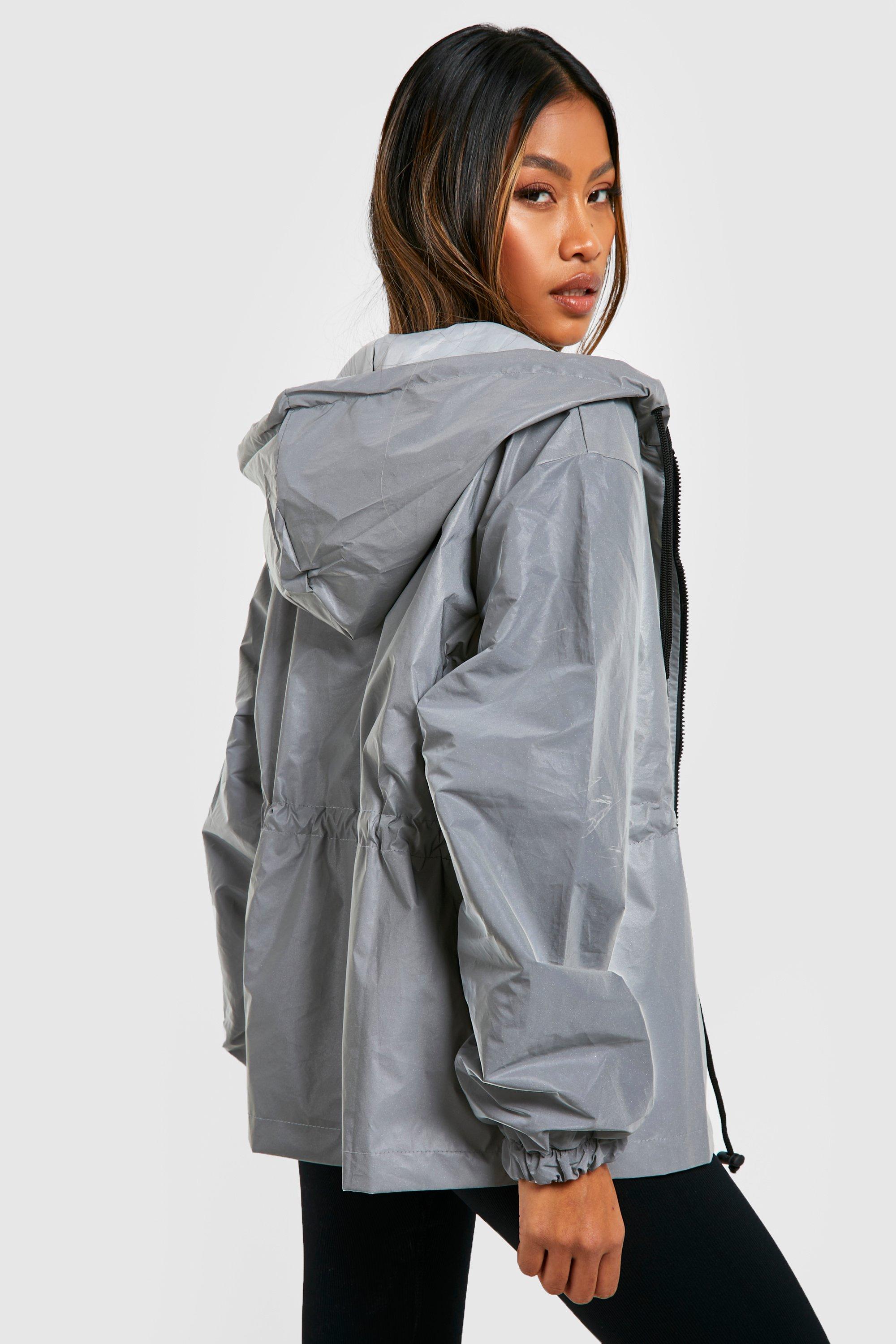 Silver reflective hot sale jacket women's