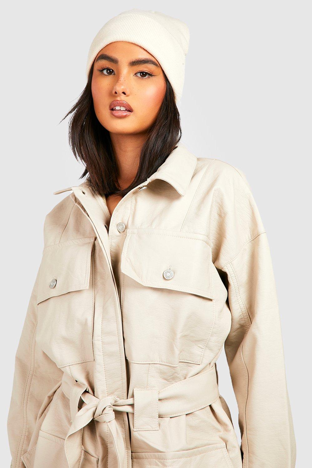 Womens beige 2025 utility jacket