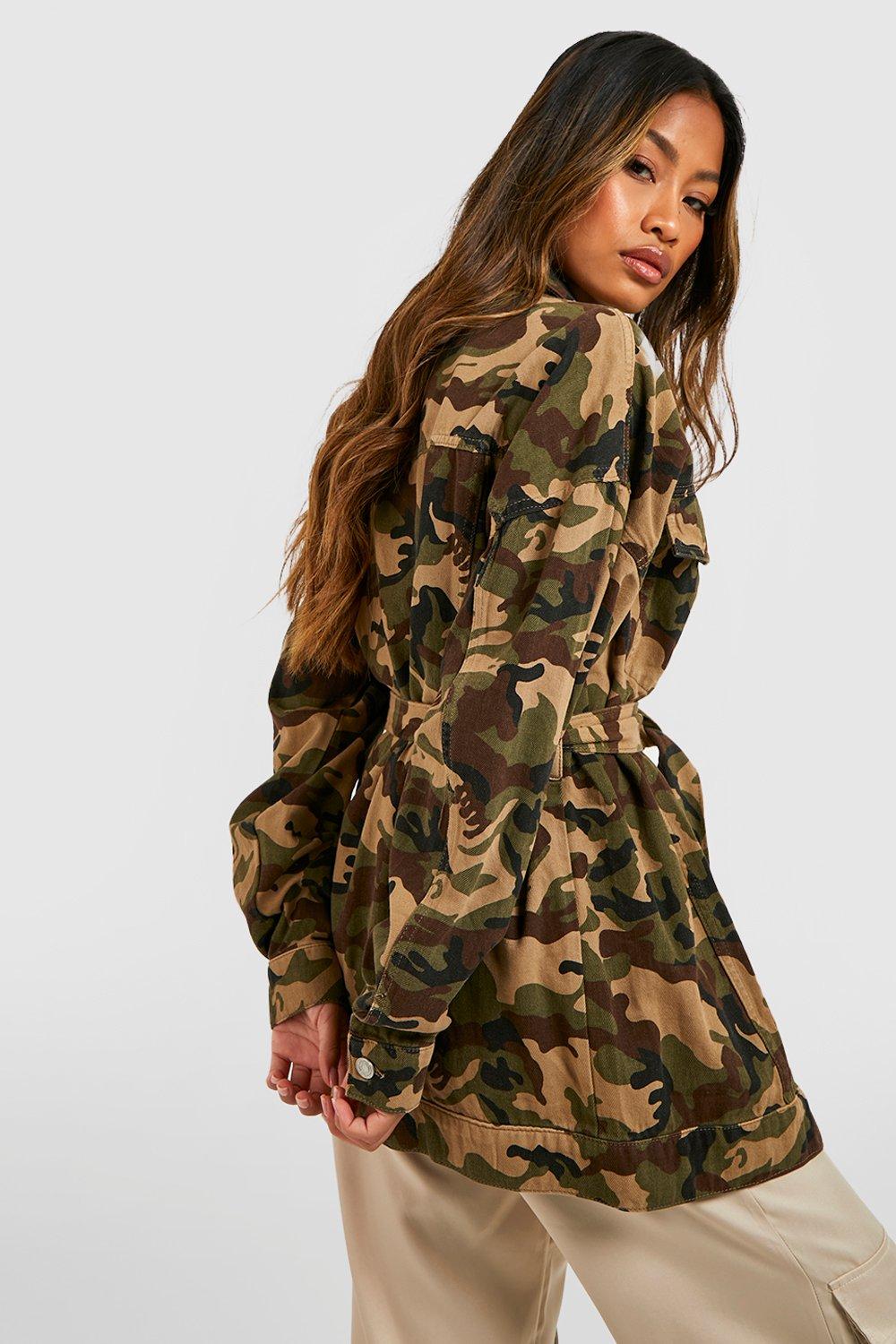 Camo Belted Utility Jacket