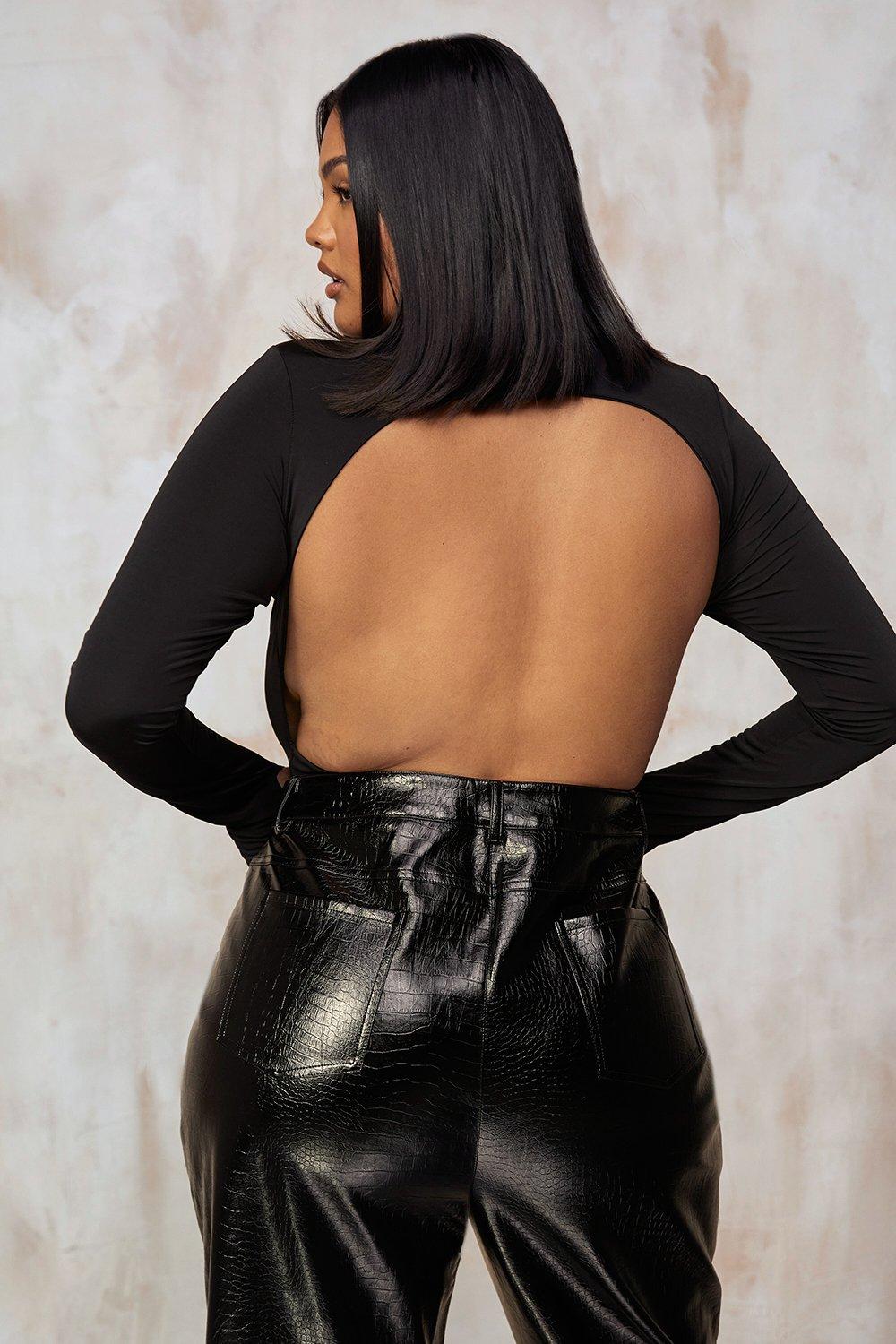 Open back bodysuit on sale