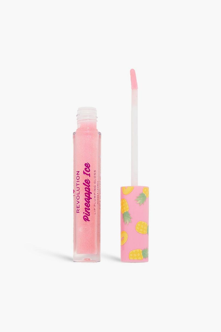 Clear clair I Heart Revolution Tasty Pineapple Ice Plumping Gloss Frost image number 1