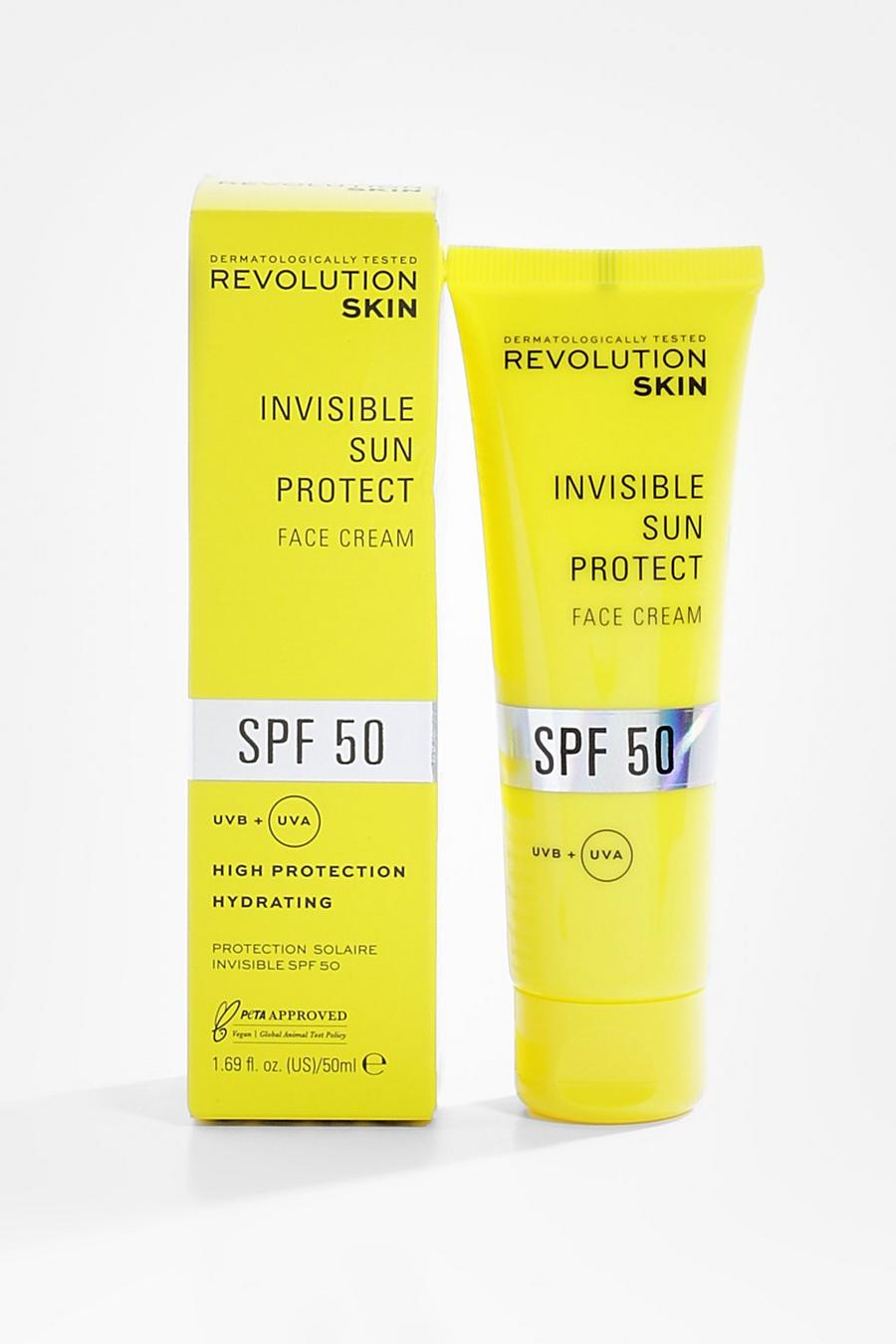 Clear transparent Revolution Skincare SPF 50 Invisible Protect Sunscreen