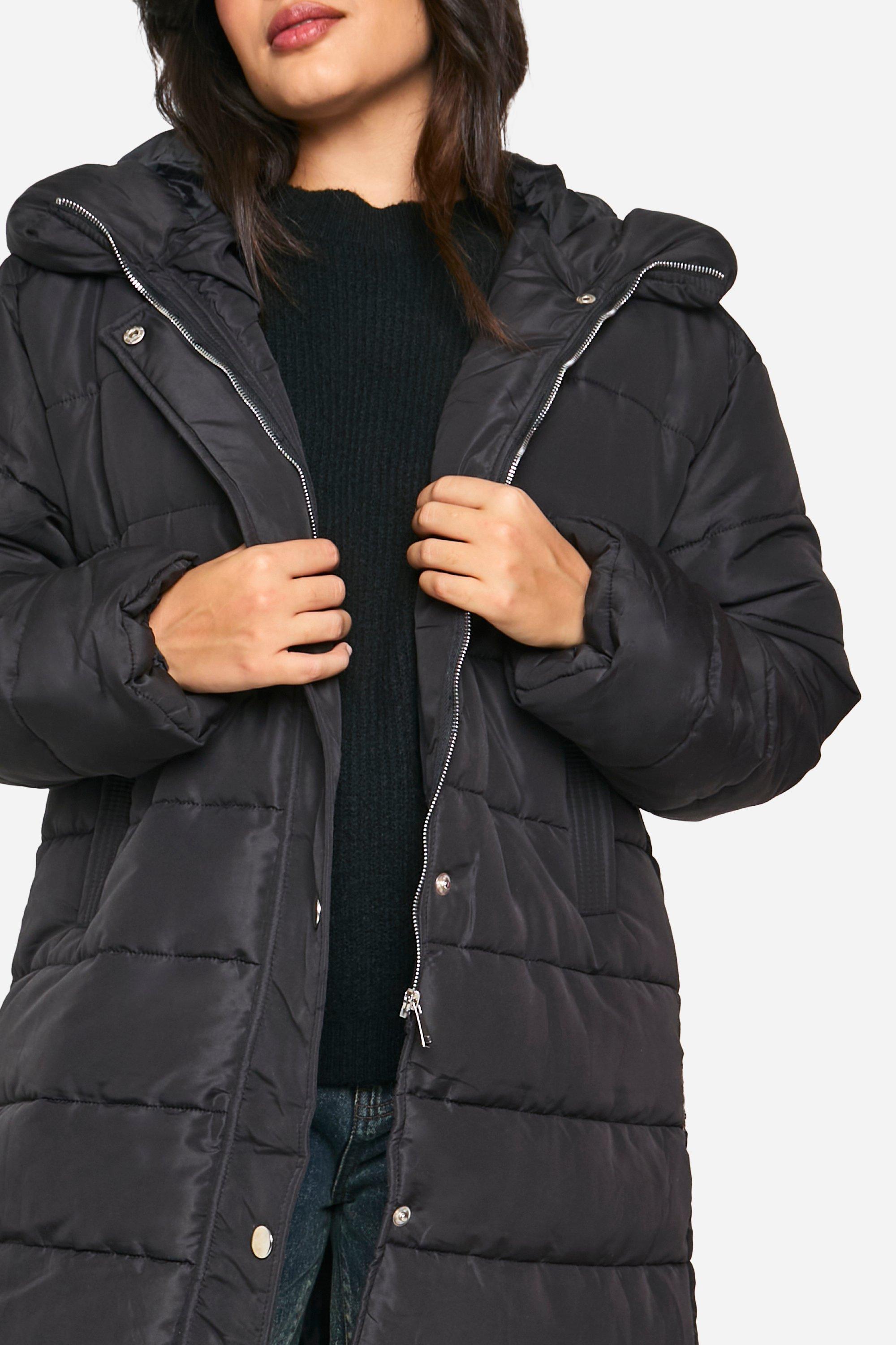 Plus Longline Puffer Jacket boohoo UK