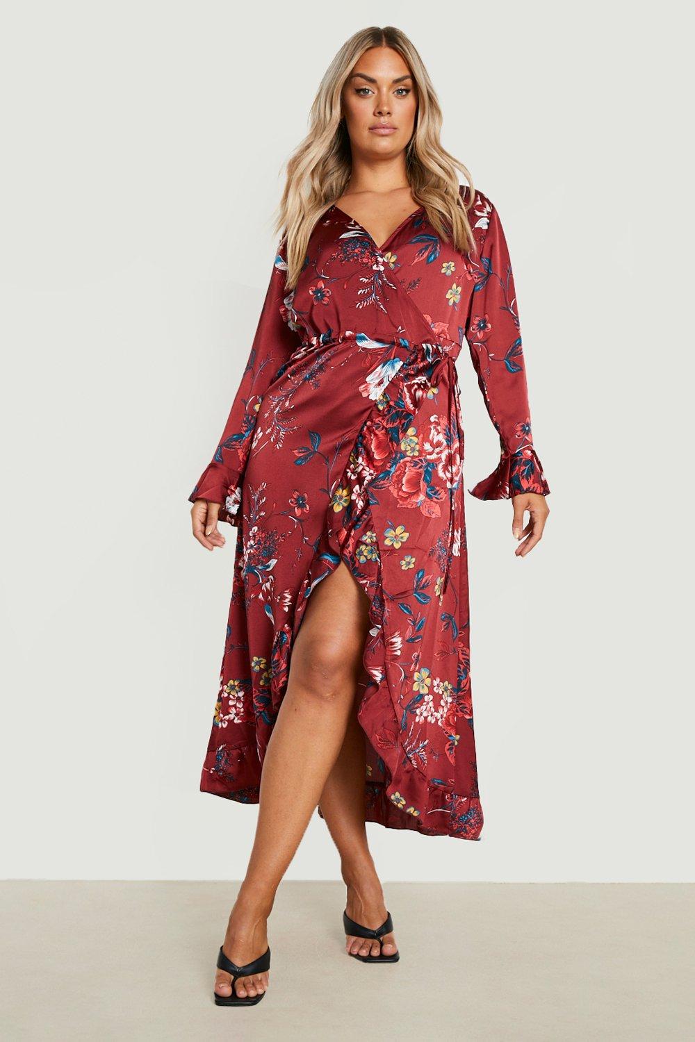 Berry on sale wrap dress