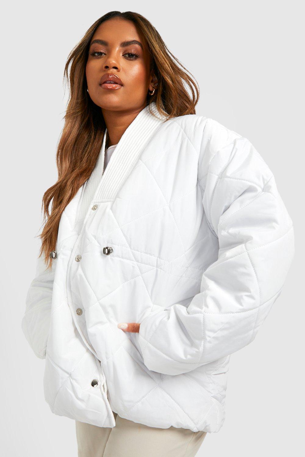 Boohoo white shop puffer jacket