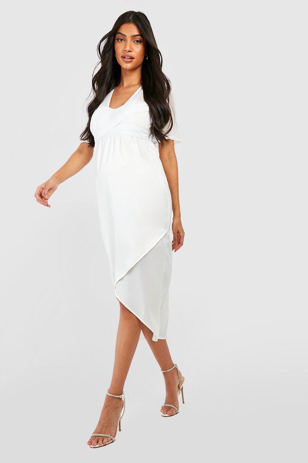 White maternity shop dress uk