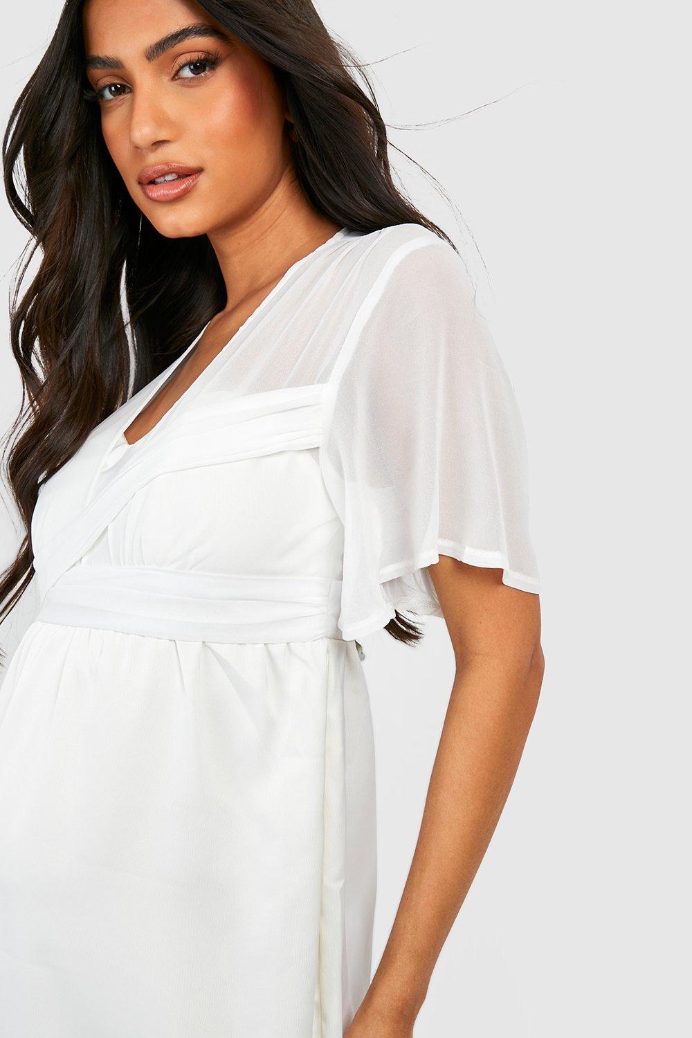 White maternity 2025 dress boohoo