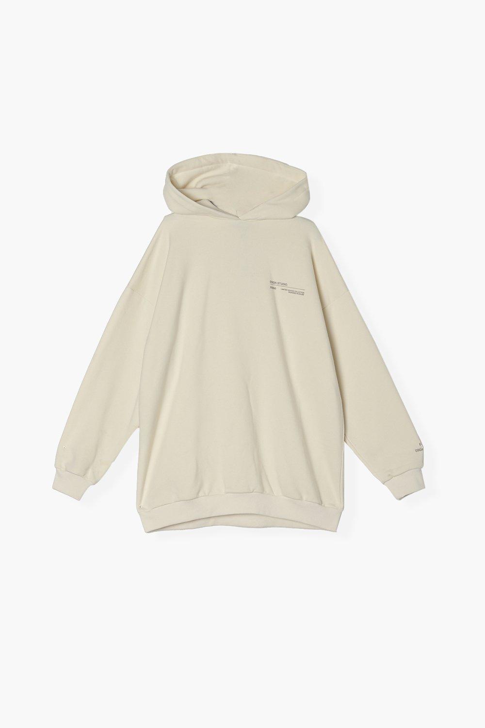 Cream oversized hoodie best sale