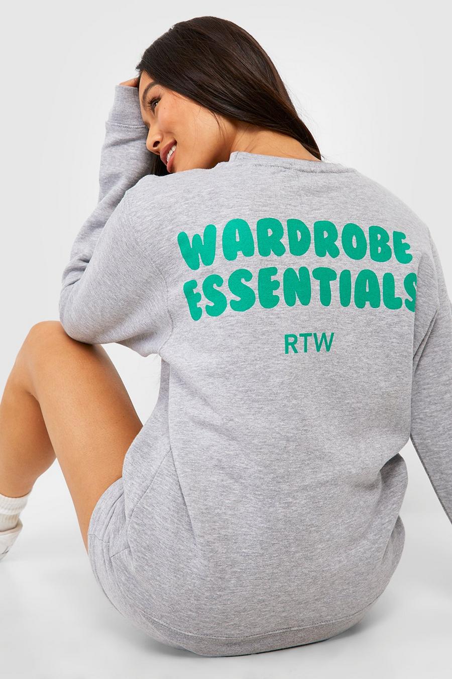 Grey marl Wardrobe Essentials Mysdress med shorts image number 1