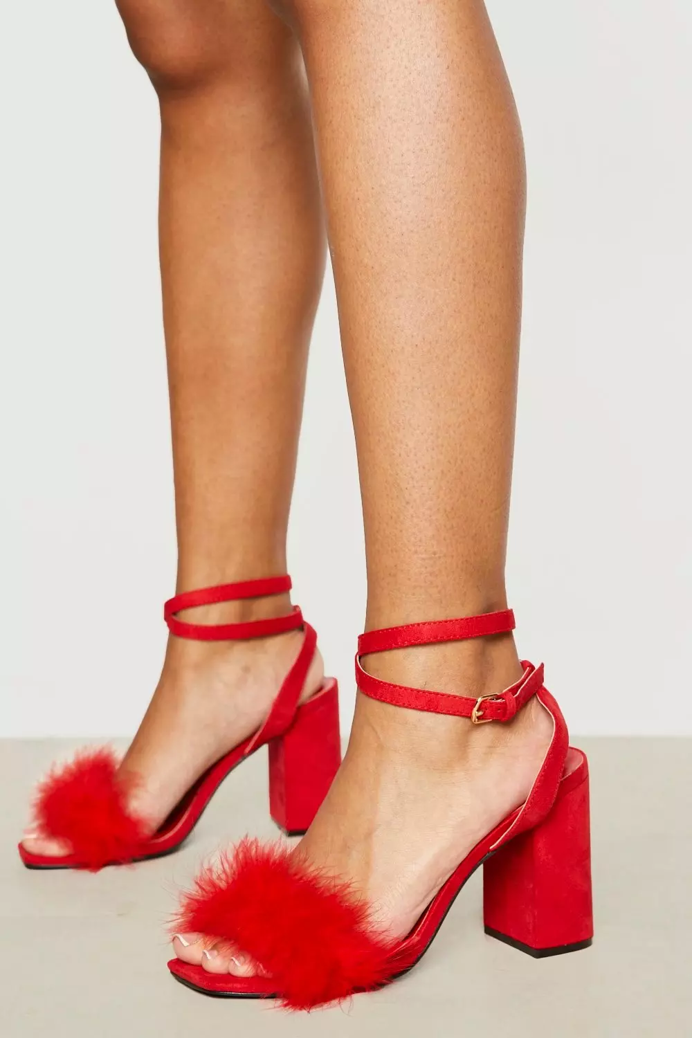 Red wide fit block on sale heels